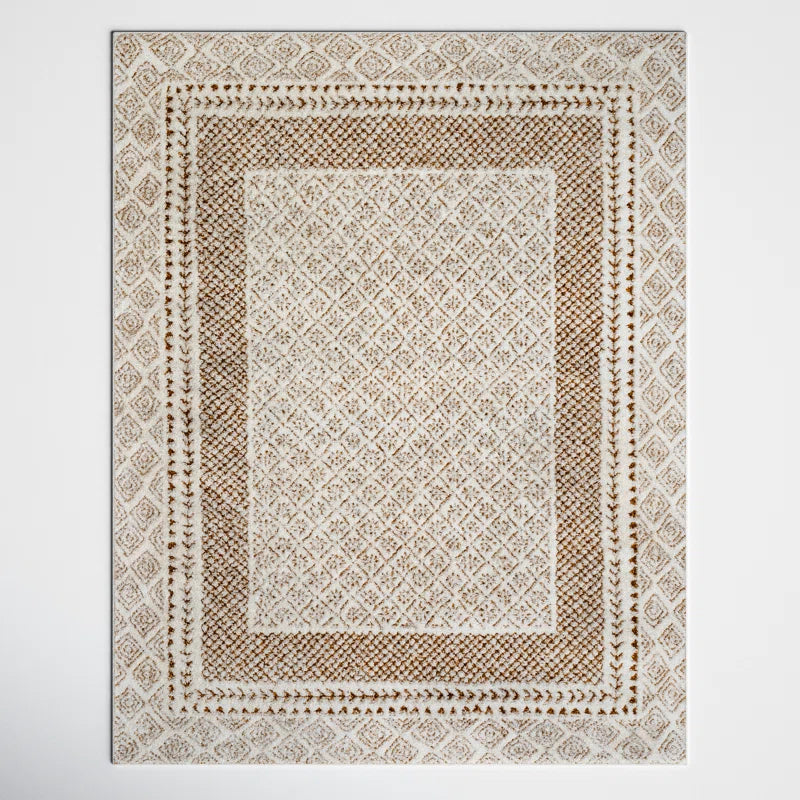 Calvo Machine Woven Oriental Brown Area Rug