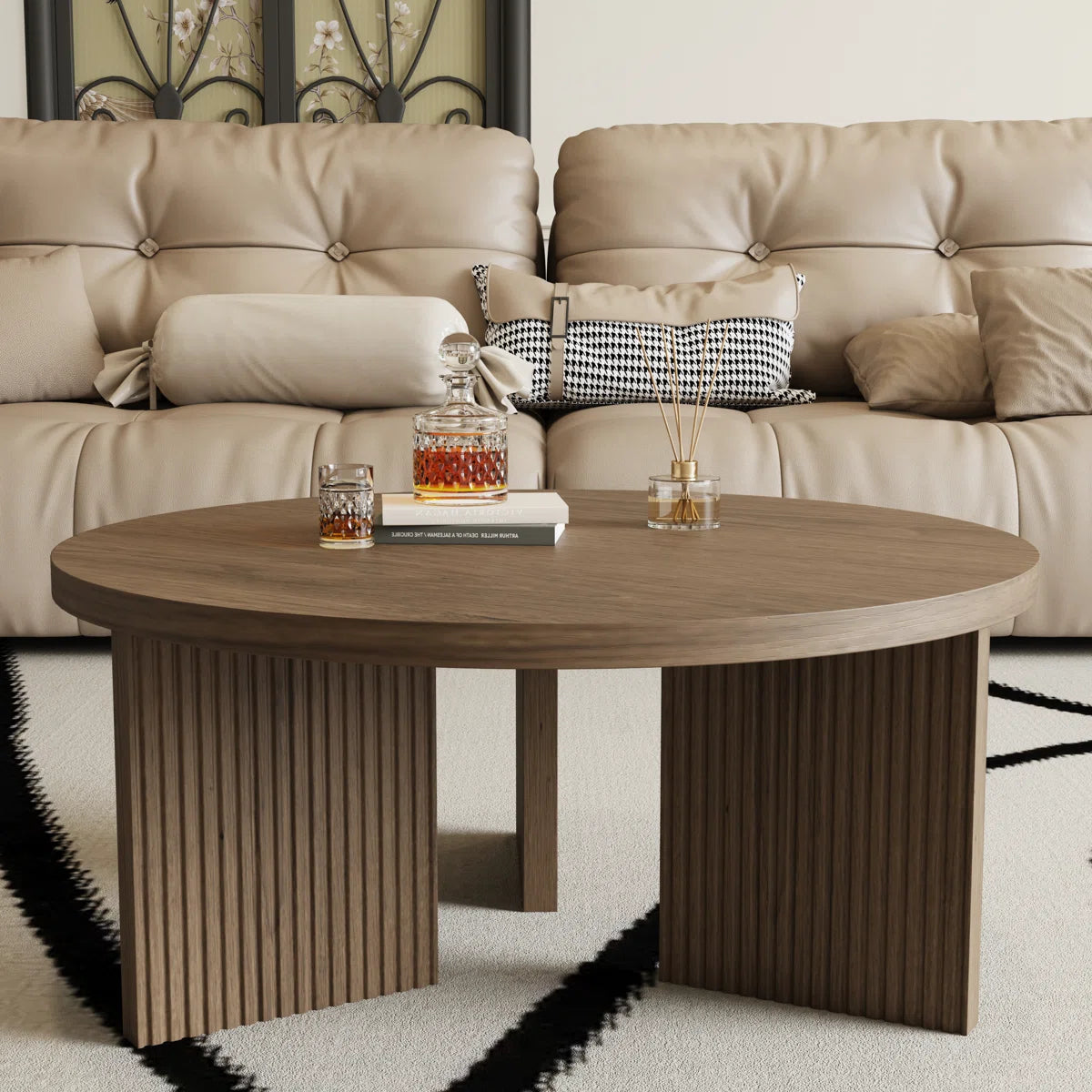 Mid-Century Modern Round Coffee Table