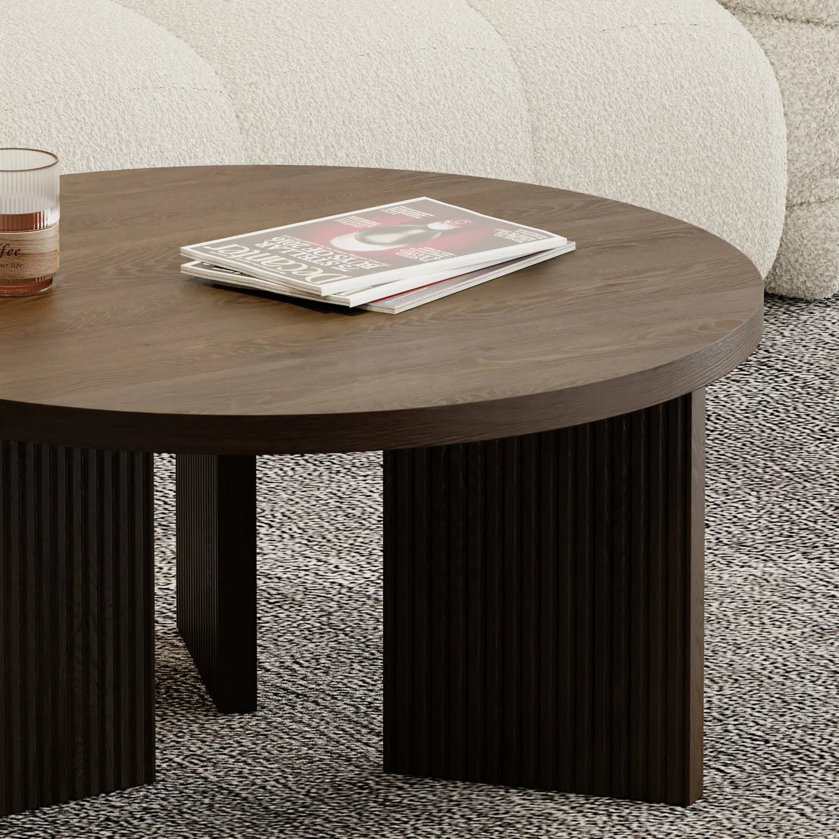 Mid-Century Modern Round Coffee Table