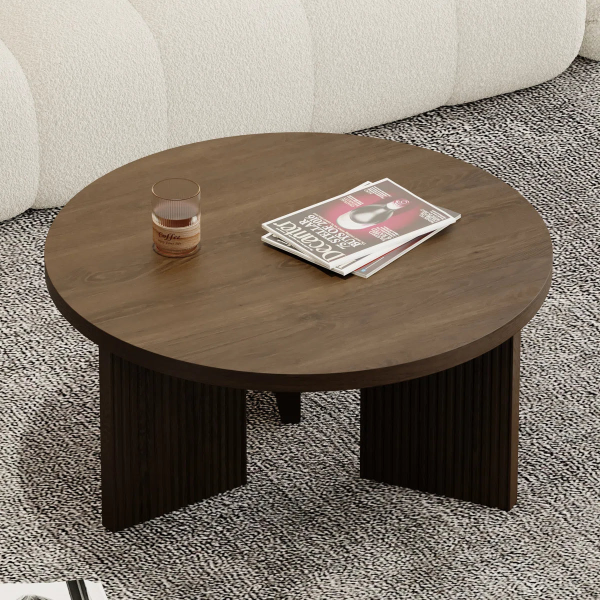 Mid-Century Modern Round Coffee Table