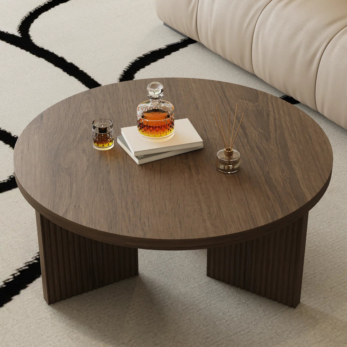 Mid-Century Modern Round Coffee Table