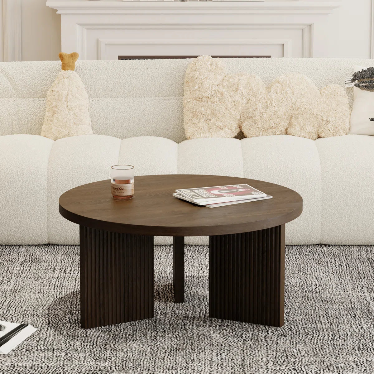 Mid-Century Modern Round Coffee Table